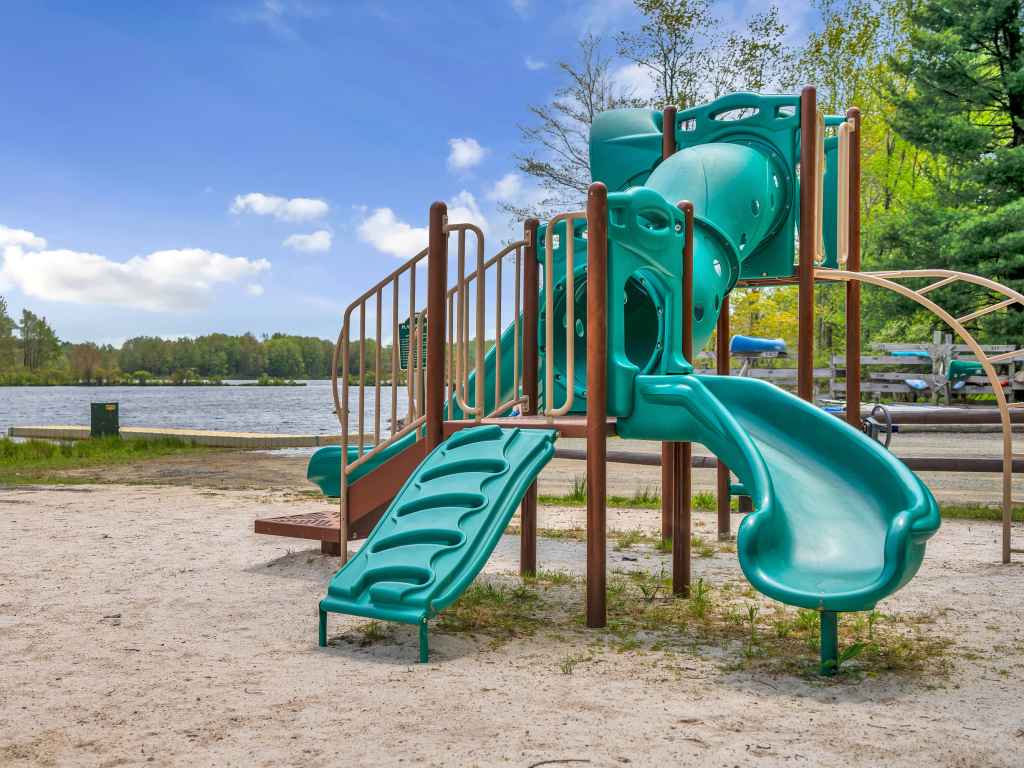 Big Bass Lake has multiple playgrounds.