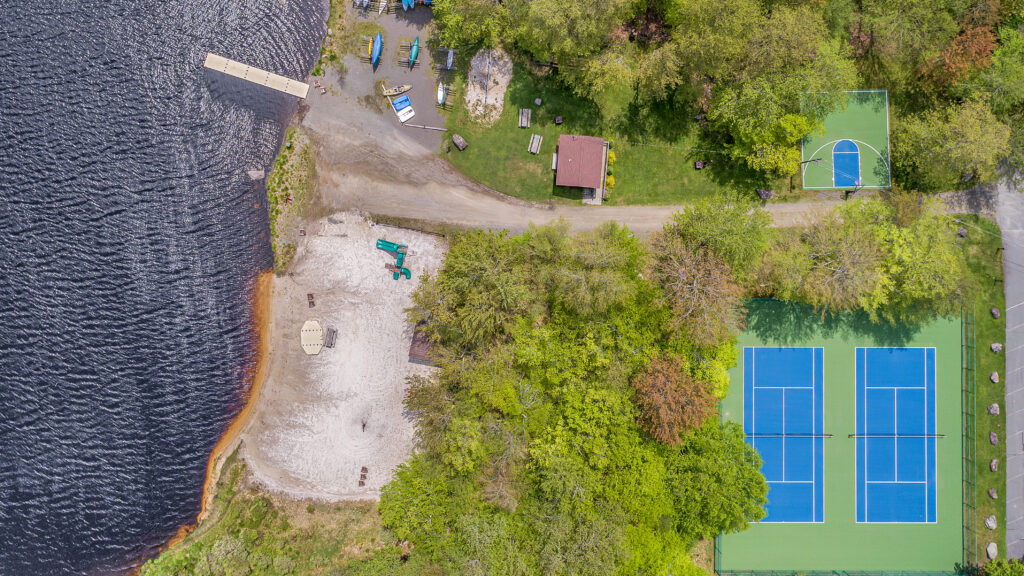 Tennis, basketball, boating, beach at Big Bass Lake, Pa