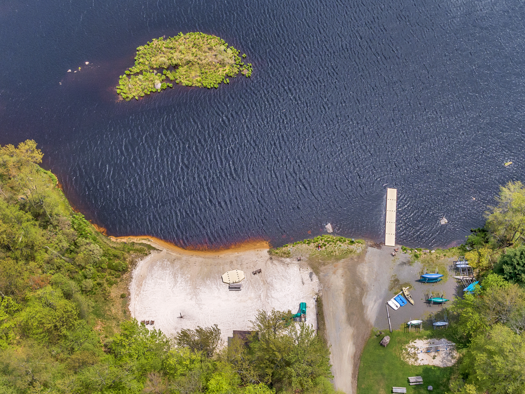 Lake Larsen in Big Bass Lake Community. One of three Poconos lakes in the community.