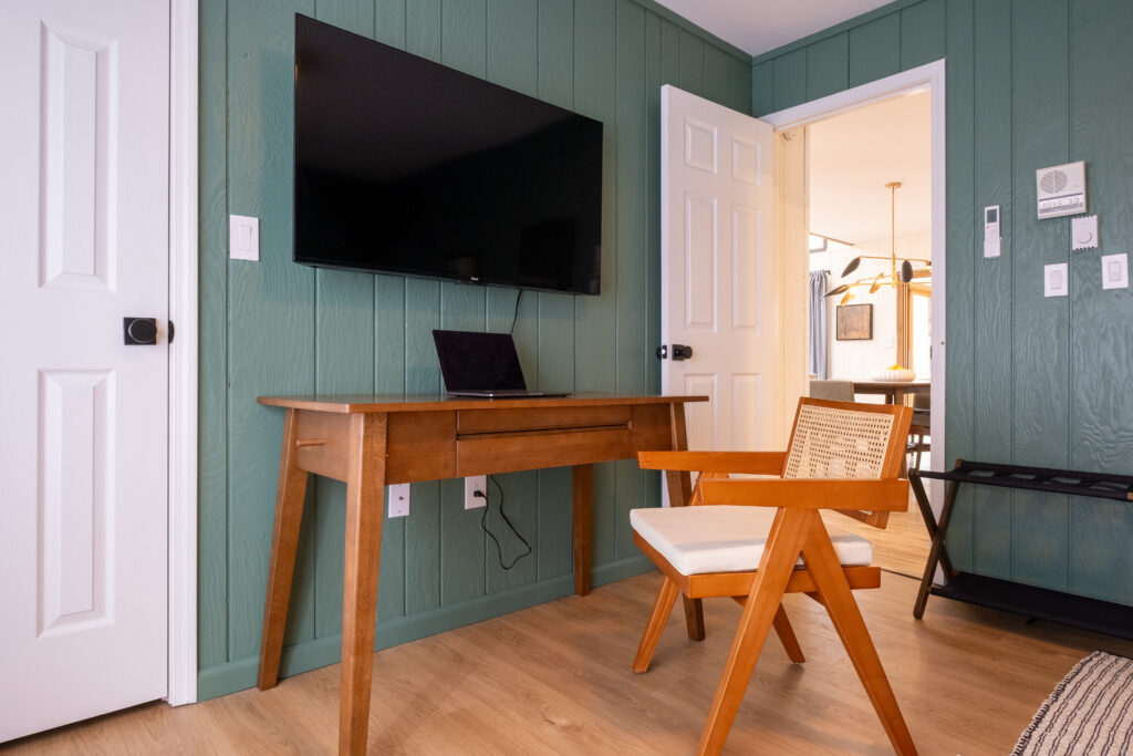 Desk in main level bedroom.