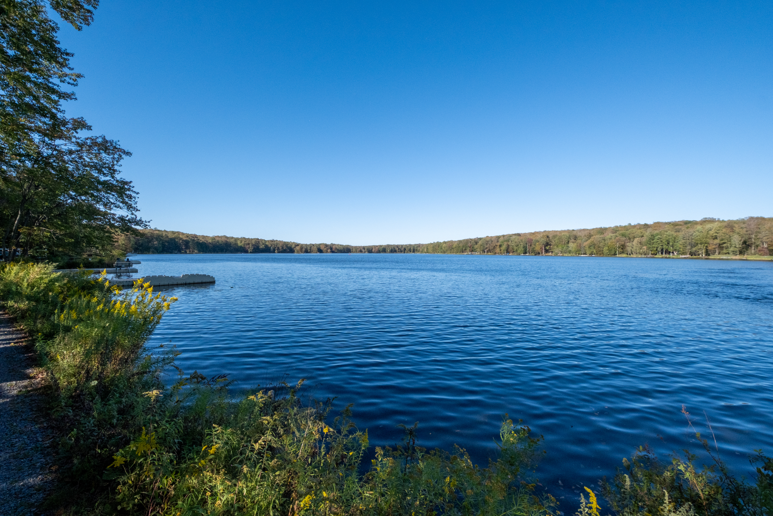 Big Bass Lake, Pa. One of the 3 Poconos lakes in the community.
